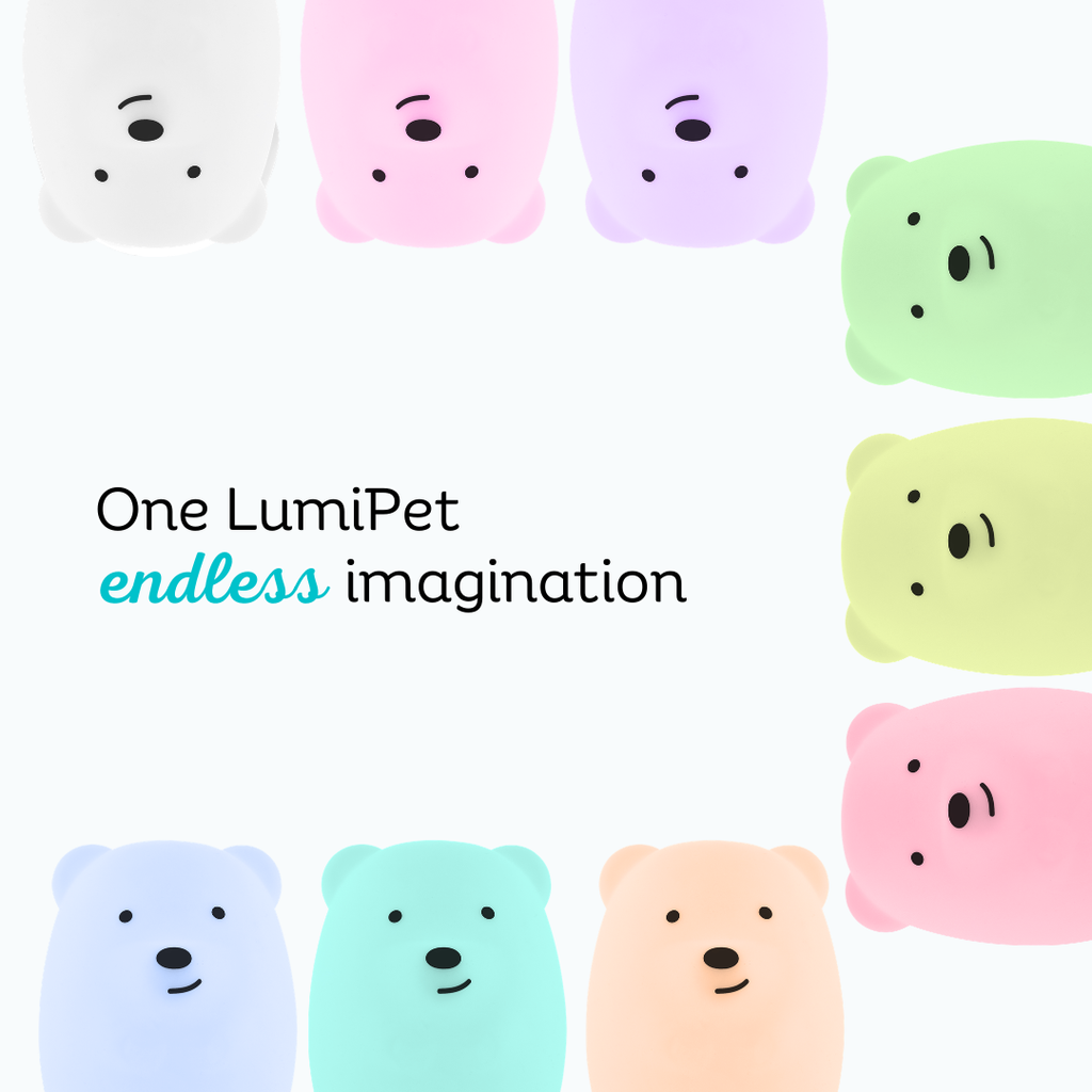 LumiPets® Bella the Bear- Children's Touch Night Light Junior