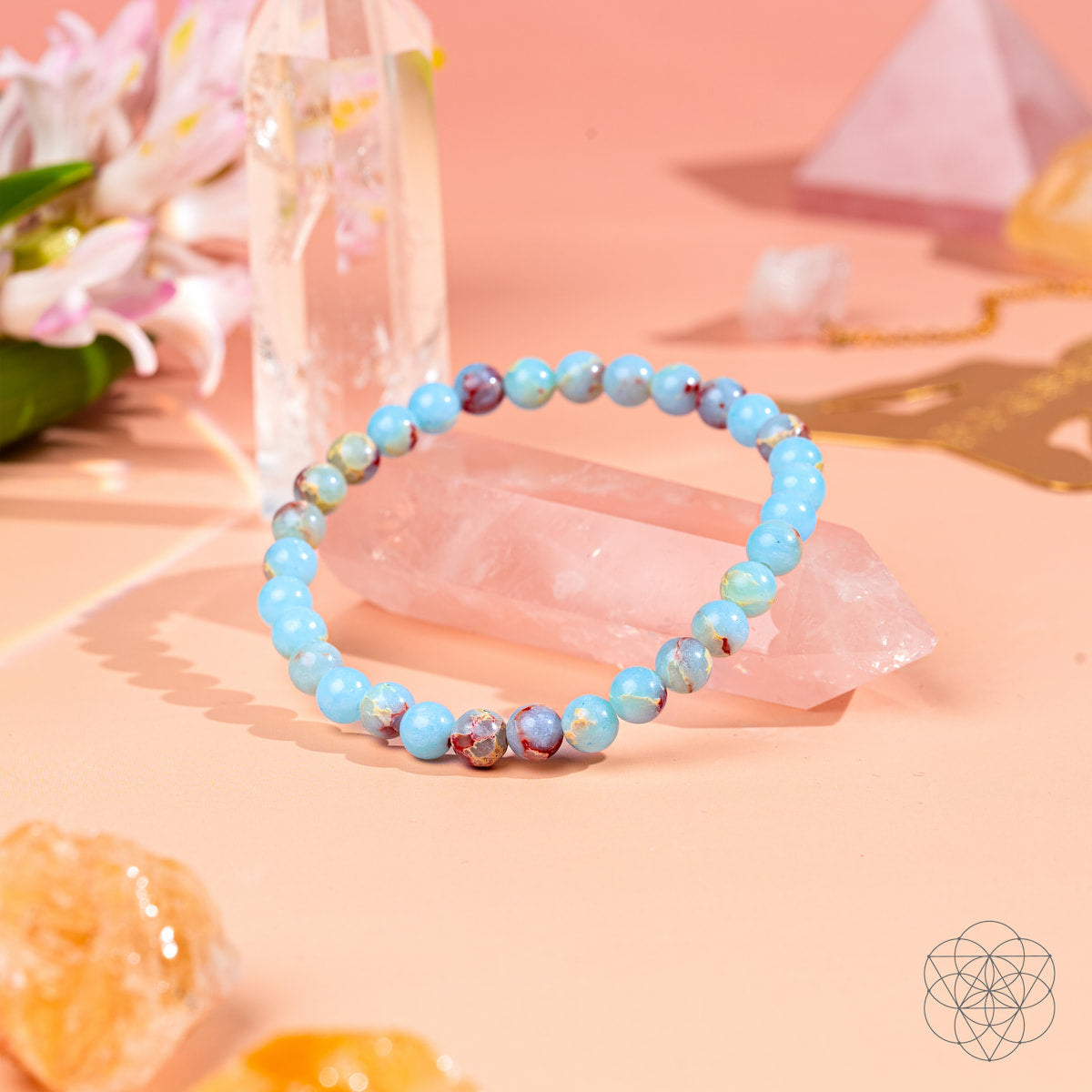 Empath’s Shield – Aqua Terra Jasper Bracelet | 6mm