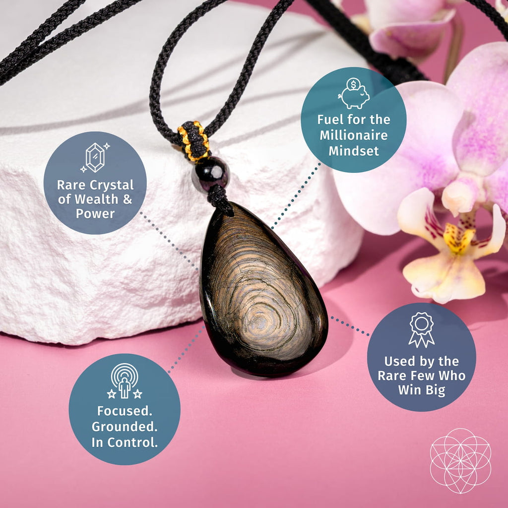 The ﻿Hypersthene Millionaire Manifestation Pendant