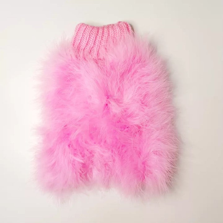 Haute Couture Feathered Luxury Pet Sweater