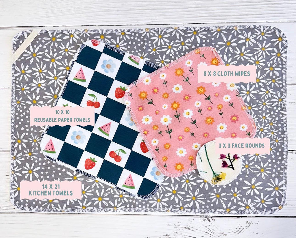 Reusable Paper Towels--Moonlit Guardian Sky