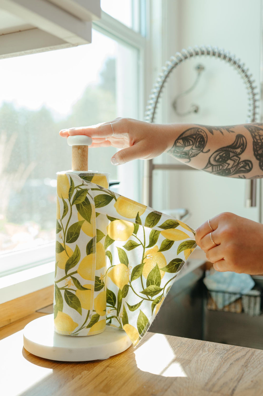 Reusable Paper Towels--Moonlit Guardian Sky