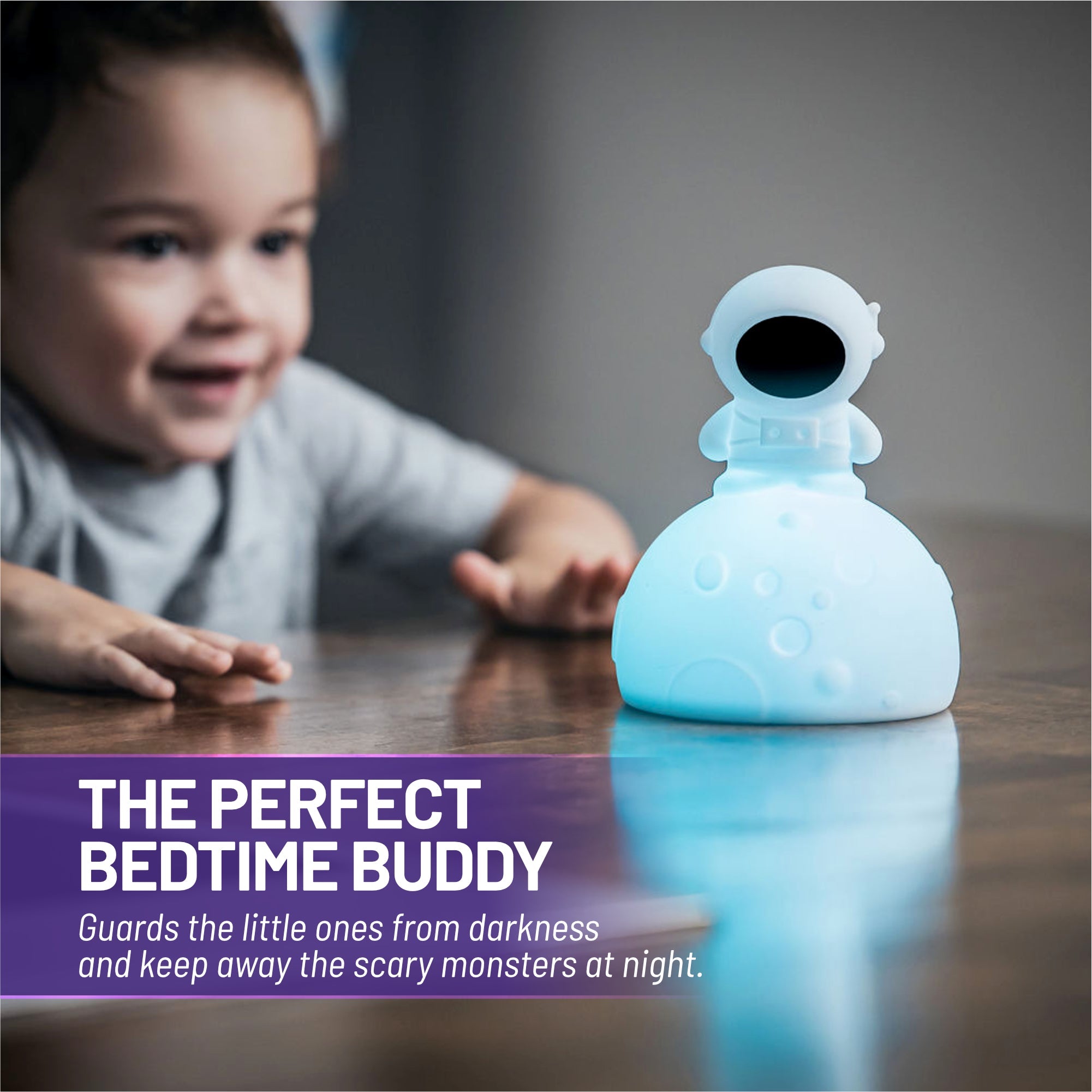 LumiPets Alice the Astronaut Silicone Night Light